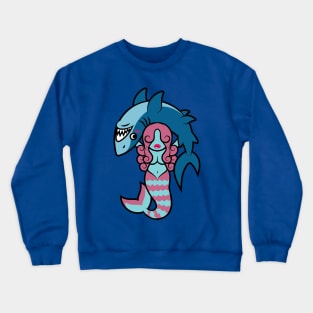 Shark Wrestler Mermaid Crewneck Sweatshirt